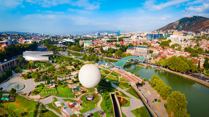 Tbilisi old town aerial panoramic view © saiko3p