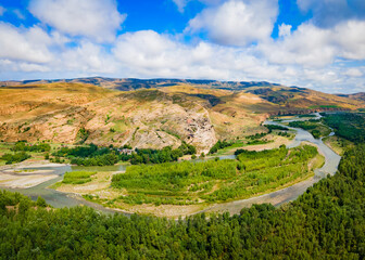 Uplistsikhe ancient rock town in Georgia © saiko3p