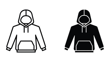 Black and white hoodie comparison illustration © MSTSALMA