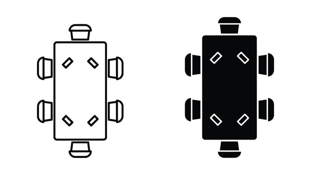 Minimalist top view icons of modern light switch and smart device