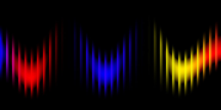 Triple Neon V Waves Futuristic Abstract Background