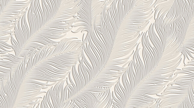 Background Botanical Texture Relief Embossed Cream Matte Soft Monochrome Clean Paper Texture Premium Luxury Refined Understated Organic