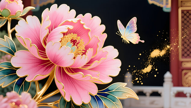 牡丹に蝶」の写真素材 | 54,515件の無料イラスト画像 | Adobe Stock