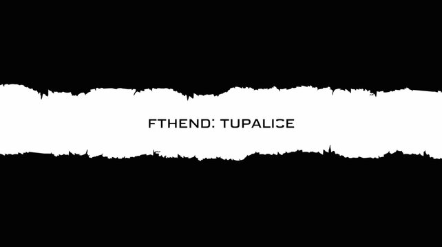 abstract jagged horizontal divider with text on black background graphic design element
