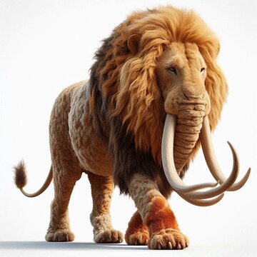 Monster male lion alone in image
