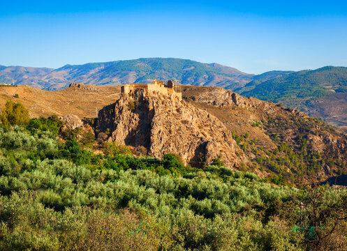 Lanjaron Castle in Alpujarras region in Spain