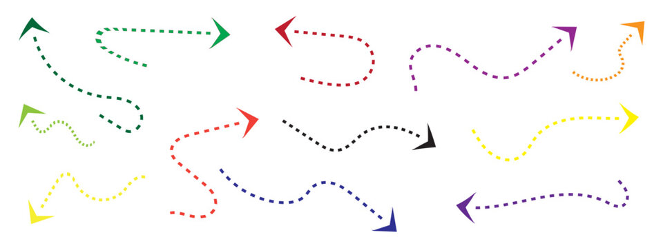 Set of red arrow icons, pointing up, down, left and right icon