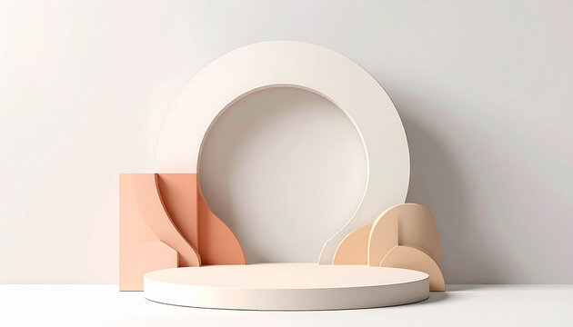 Abstract geometric stage for product display