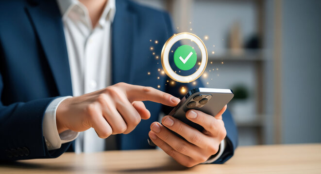 Secure mobile banking transaction and payment verification through smartphone application for high speed financial data processing and online trade account protection from cyber fraud