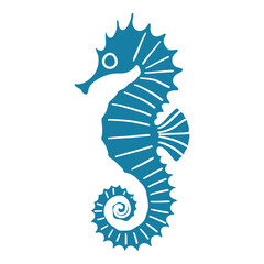 Cute sea horse clipart. Vector illustration. © Huma Fida