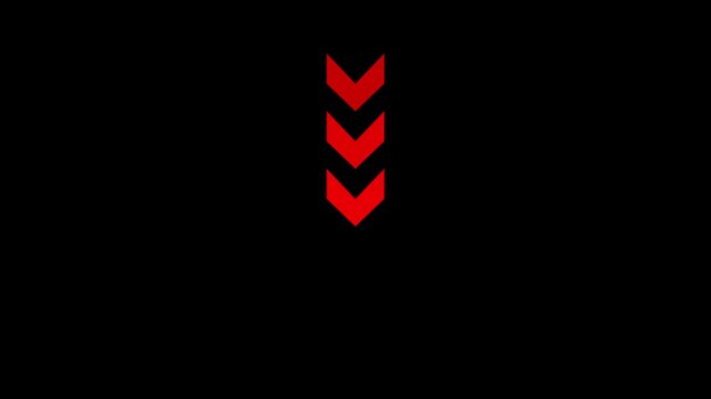 Direction concept, neon arrow icon, arrows indicates the direction of the overlay video layer. and looping neon line arrow icon 4k video animation .