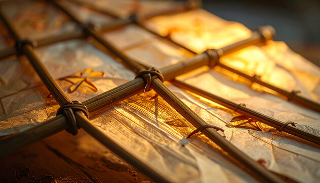 Bamboo frame with transparent material