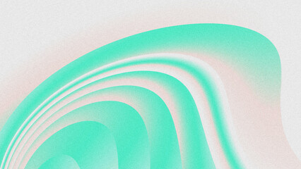 Obraz premium Soft abstract background with smooth mint green and warm blush pink gradient waves, textured with a subtle grainy effect.