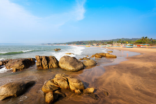 Beauty Agonda Beach in South Goa in India