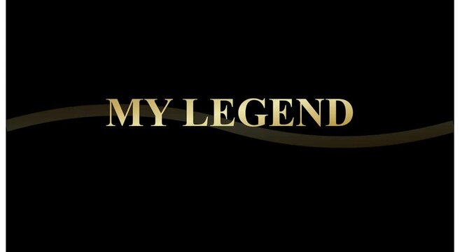 Gold my legend text animation on animation black background motion