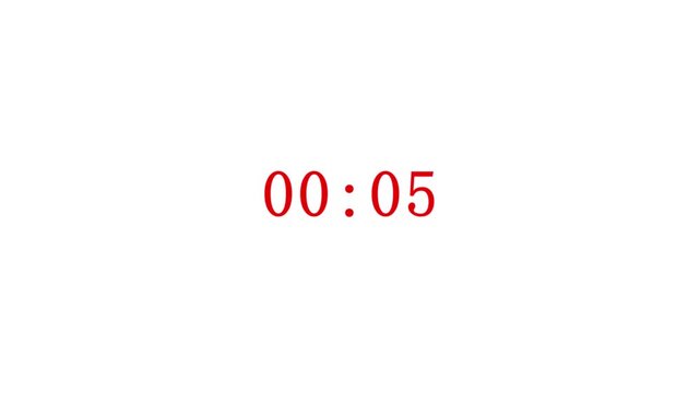 Digital countdown timer showing 00:09 in red numerals against white background