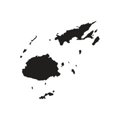 Fototapeta premium fiji map silhoutette Suitable for posters and web icons