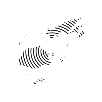 fiji map with concentric circle