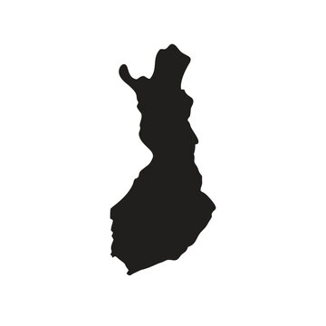 finland map silhoutette Suitable for posters and web icons