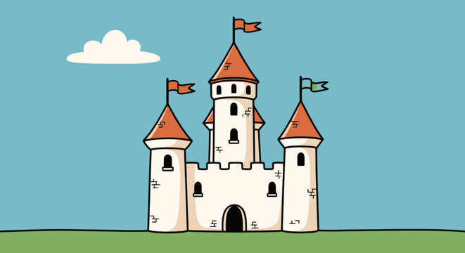 White Castle with Orange Roofs.