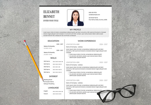 Modern Professional Resume Template Design