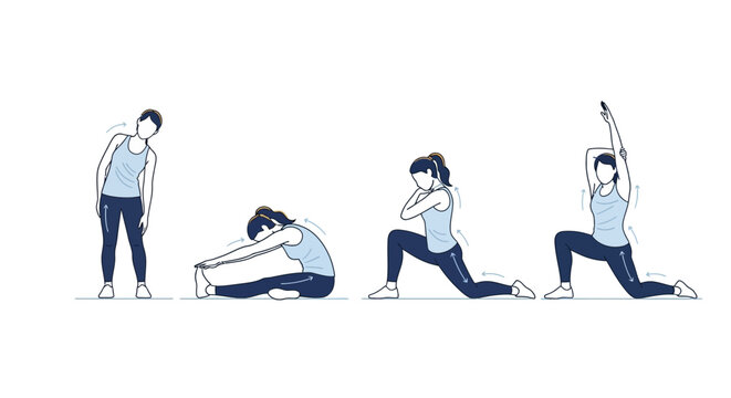 Woman doing yoga poses sequence.
