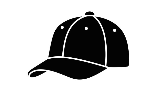 Vector illustration of baseball cap icon on a transparent background