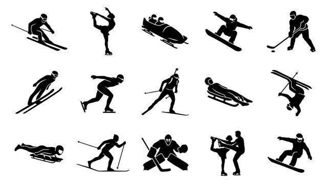 Knife tactical combat silhouette set with warriors showing strikes, parries, and training stances for fighting practice