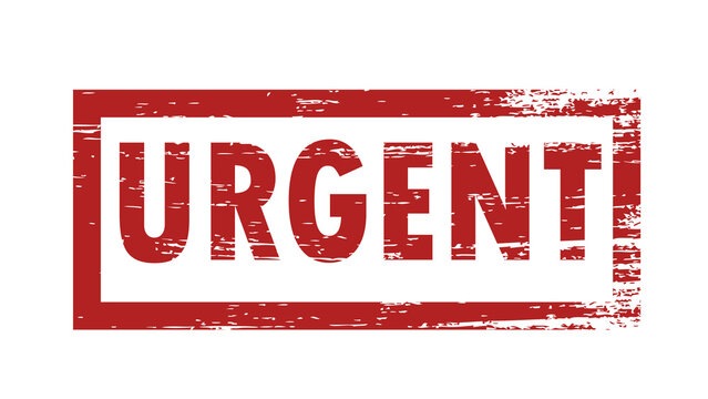 Urgent Grunge Rubber Stamp - Important Message Notification