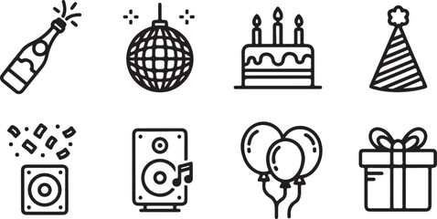 Fototapeta premium Vector illustration of common household icons and symbols Vector