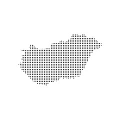 Fototapeta premium hungarian map pixel art Suitable for posters and web icons