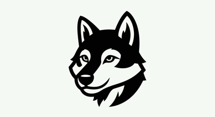 Fototapeta premium Stylized wolf head illustration