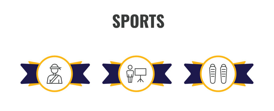 sports outline icon set. thin line pencak silat, training, shin guards icons. editable vector