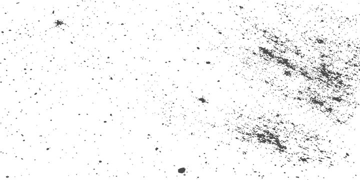 Black splatter and speckle texture on a white background abstract grunge paint effect