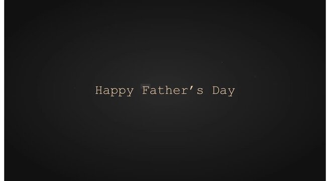 Happy father&rsquo;s day minimalist typography greeting card motion animation