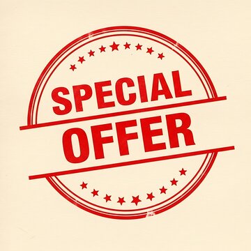 Red circular stamp with "SPECIAL OFFER" in bold white letters