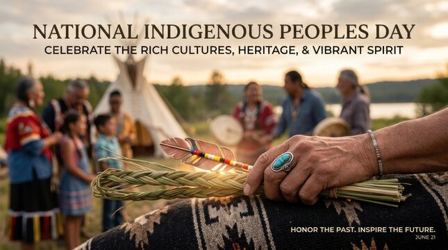 National indigenous peoples day celebration in Canada on June 21, honoring diverse cultural heritage, traditional community gathering, and spiritual observance.