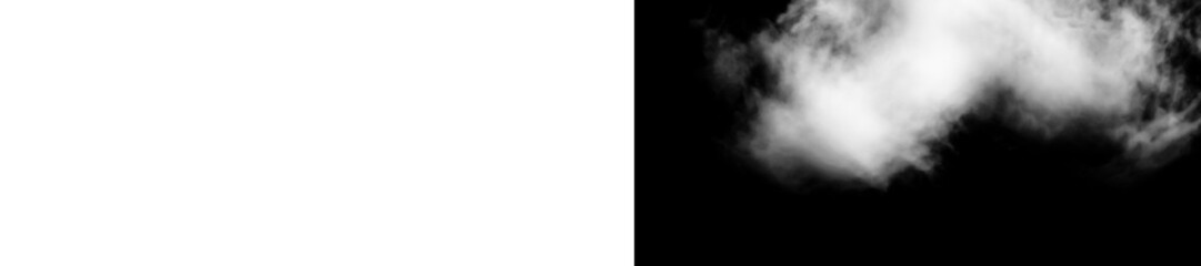 Fototapeta premium Abstract black background with white clouds for design and presentation