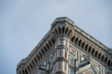 Obraz premium Architectural detail of Giotto's Campanile in Florence