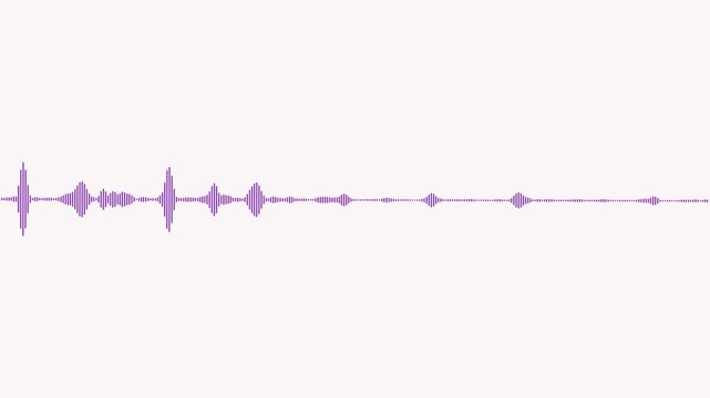 Speech recognition audio signal linear form, abstract sound wave, visual element of media technology with white background..