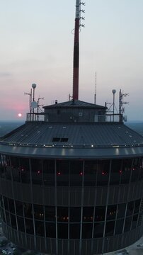 Cinematic Panoramic Tower View in San Antonio Texas at Sunset