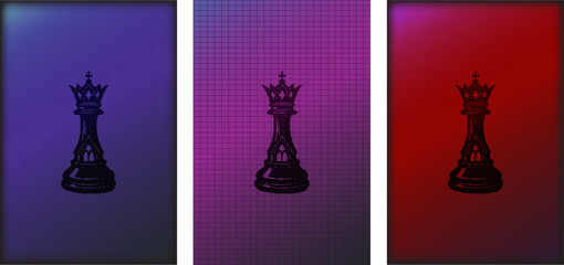 Abstract background with chess pieces silhouettes and elegant gradient lighting. © CREATIVEFLUX
