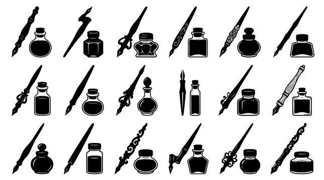 Knife tactical combat with bottles and flasks pattern, repeating weapons icons for fantasy map and game UI backgrounds