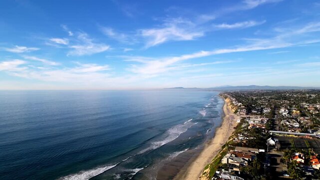 Aerial View of Coastal Bluffs and Seaside Neighborhood