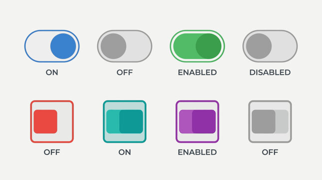Toggle switch buttons on and off.