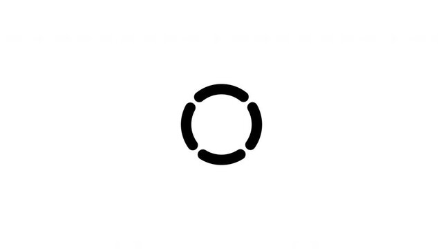 Dashed Circular Loading Spinner Animation with Alpha Channel