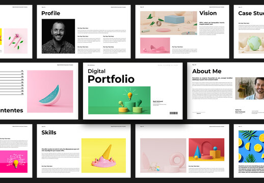 Digital Portfolio Presentation Template Design