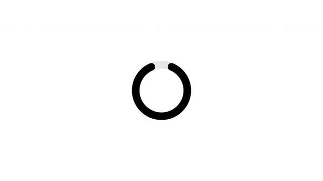 Black Circular Loading Spinner Animation with Alpha Channel