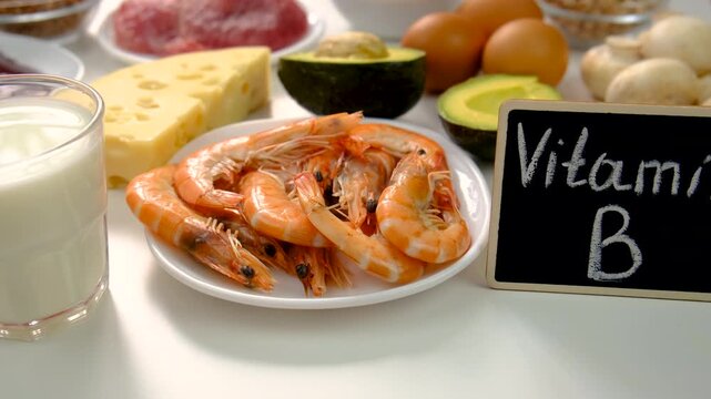 Foods that contain B vitamins. Selective focus.