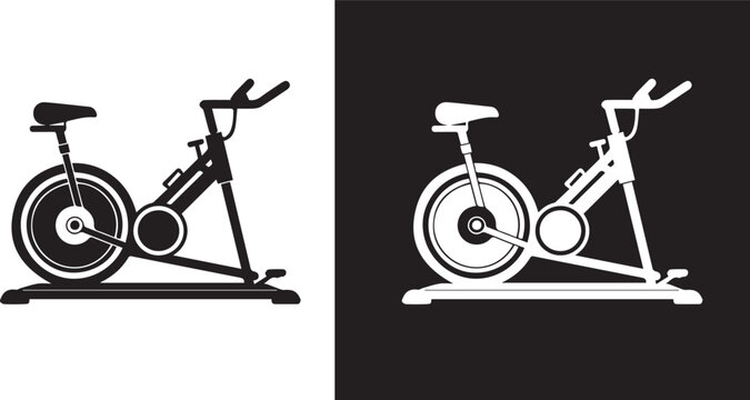 stationary exercise bike viewed from the side